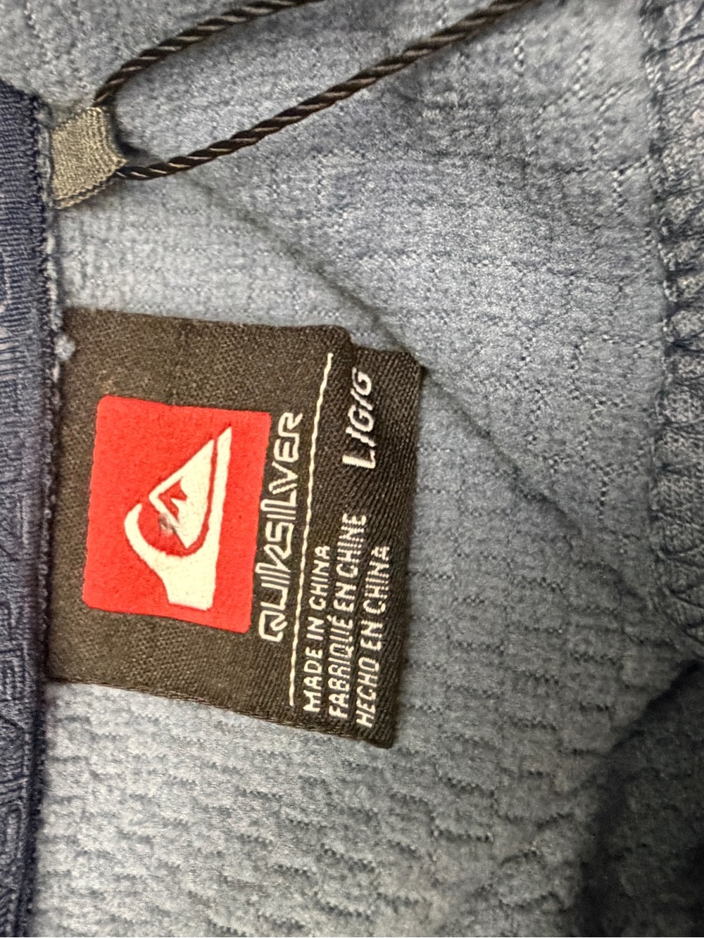 Quiksilver Gridliner Hoodie - Vintage Indigo / blue - size L NWT - Picture 6 of 10